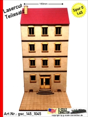 Halbreliefhaus Haus 160mm - Wohnhaus - Tür mitte - Lasercut Teilesatz