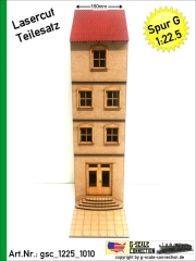 Halbreliefhaus Haus 160mm - Wohnhaus - Tür mitte - Lasercut Teilesatz