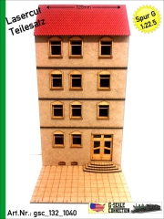 Halbreliefhaus 320mm Wohnhaus - Tür Rechts - Lasercut Teilesatz