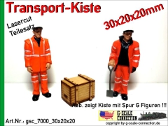 Transport Kiste 30x20x20mm aus Holz Lasercut 1:22.5