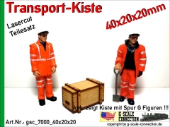 Transport Kiste 40x20x20mm aus Holz Lasercut 1:22.5