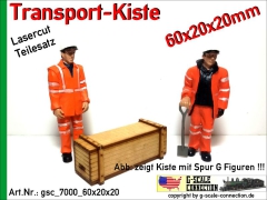 Transport Kiste 60x20x20mm aus Holz Lasercut 1:22.5