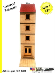 Halbreliefhaus 120mm Treppenhaus - Lasercut