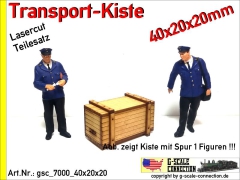 Transport Kiste 40x20x20mm aus Holz Lasercut 1:32