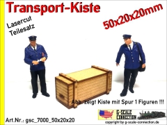 Transport Kiste 50x20x20mm aus Holz Lasercut 1:32