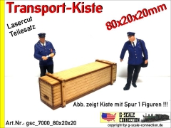 Transport Kiste 80x20x20mm aus Holz Lasercut 1:32
