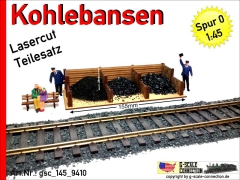 großer Kohlebansen Kohlebunker BW - Lasercut - Spur 0 - 1:45