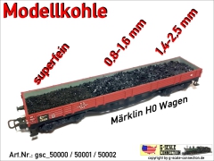 Modellkohle Kohle Ladegut 1,4-2,5mm gsc_50002 Zip-Beutel ca. 250-260gr.