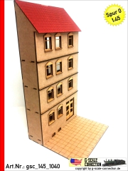 Halbreliefhaus Haus 160mm - Wohnhaus - Tür rechts - Lasercut Teilesatz