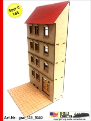 Halbreliefhaus Haus 160mm - Wohnhaus - Tür rechts - Lasercut Teilesatz