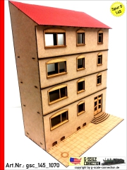 Halbreliefhaus Haus 240mm - Wohnnhaus - Tür rechts - Lasercut Teilesatz