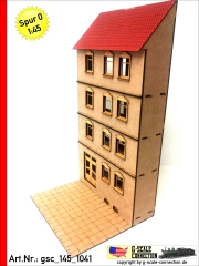 Halbreliefhaus Haus 160mm - Wohnhaus - Tür links - Lasercut Teilesatz