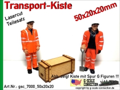 Transport Kiste 50x20x20mm aus Holz Lasercut 1:22.5