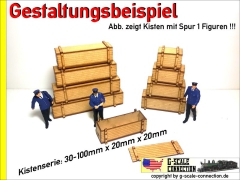 Transport Kiste 100x20x20mm aus Holz Lasercut 1:32