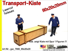 Transport Kiste 90x20x20mm aus Holz Lasercut 1:32