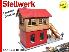 Stellwerk Backstein - Spur 0 - Lasercut - Teilesatz 1:45