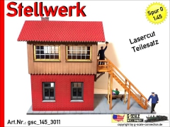 Stellwerk Backstein - Spur 0 - Lasercut - Teilesatz 1:45