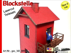 Blockstelle Backstein - Spur 0 - Lasercut - Teilesatz 1:45