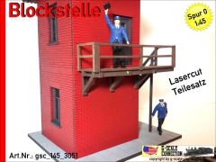 Blockstelle Backstein - Spur 0 - Lasercut - Teilesatz 1:45