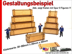 Transport Kiste 60x20x20mm aus Holz Lasercut 1:45