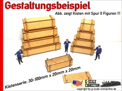 Transport Kiste 70x20x20mm aus Holz Lasercut 1:45