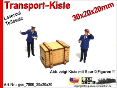 Transport Kiste 30x20x20mm aus Holz Lasercut 1:45