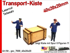 Transport Kiste 40x20x20mm aus Holz Lasercut 1:45