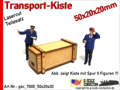 Transport Kiste 50x20x20mm aus Holz Lasercut 1:45