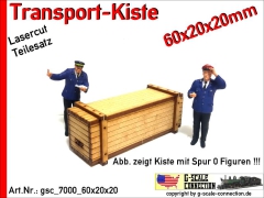 Transport Kiste 60x20x20mm aus Holz Lasercut 1:45