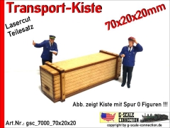 Transport Kiste 70x20x20mm aus Holz Lasercut 1:45