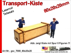 Transport Kiste 80x20x20mm aus Holz Lasercut 1:45